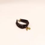 Pulsera de cuero negra