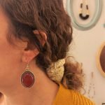 Pendientes piedra roja protagonista