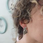 pendientes plata vieja con forma extra original